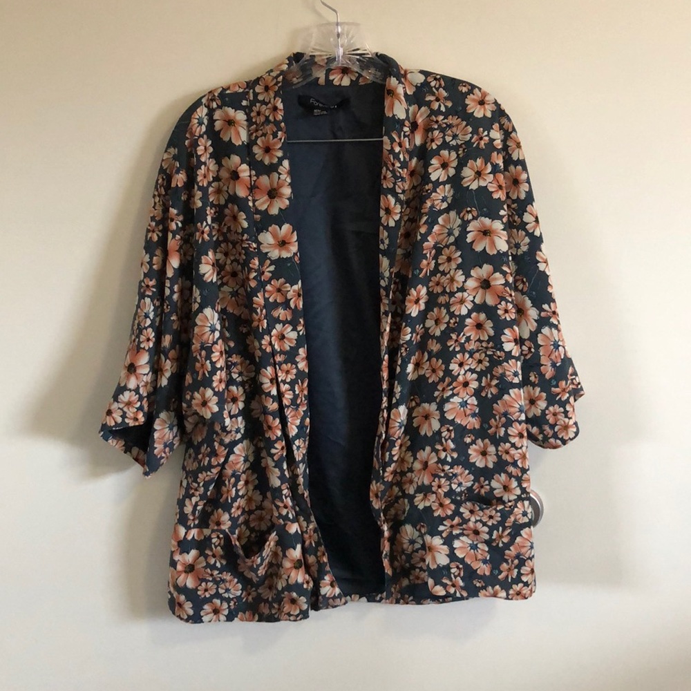 Floral Kimono-Style Blazer